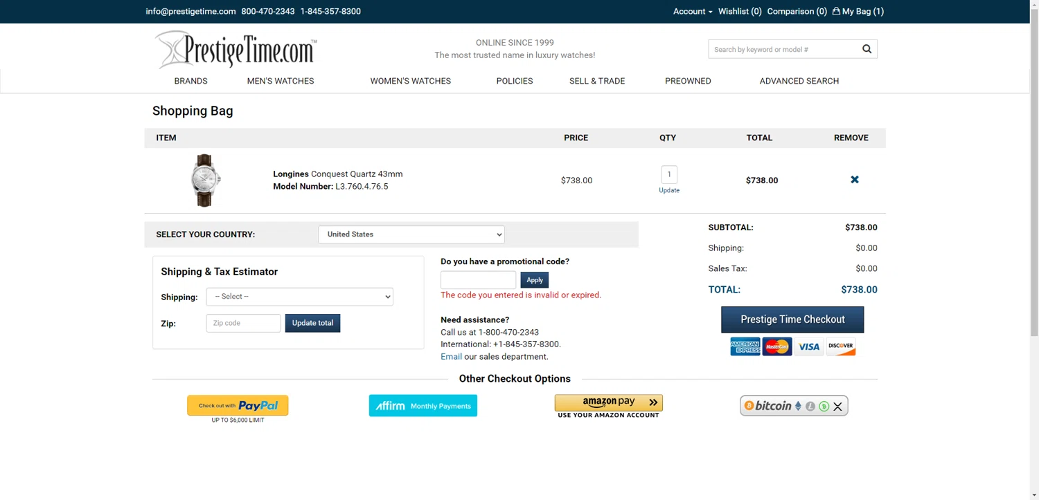 PrestigeTime promo code screenshot showing code DAD25 applied at PrestigeTime checkout page. Uploaded by SimplyCodes community member ValiantAce1810 on Jun 21, 2025