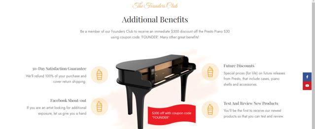 Presto Piano checkout page showing Presto Piano promo code box | Screenshot taken by SimplyCodes community member on Jul 15, 2024
