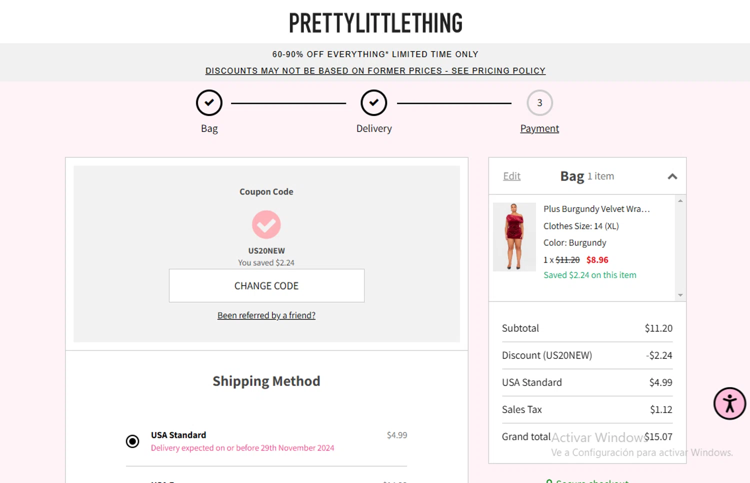 how to use PrettyLittleThing US coupons