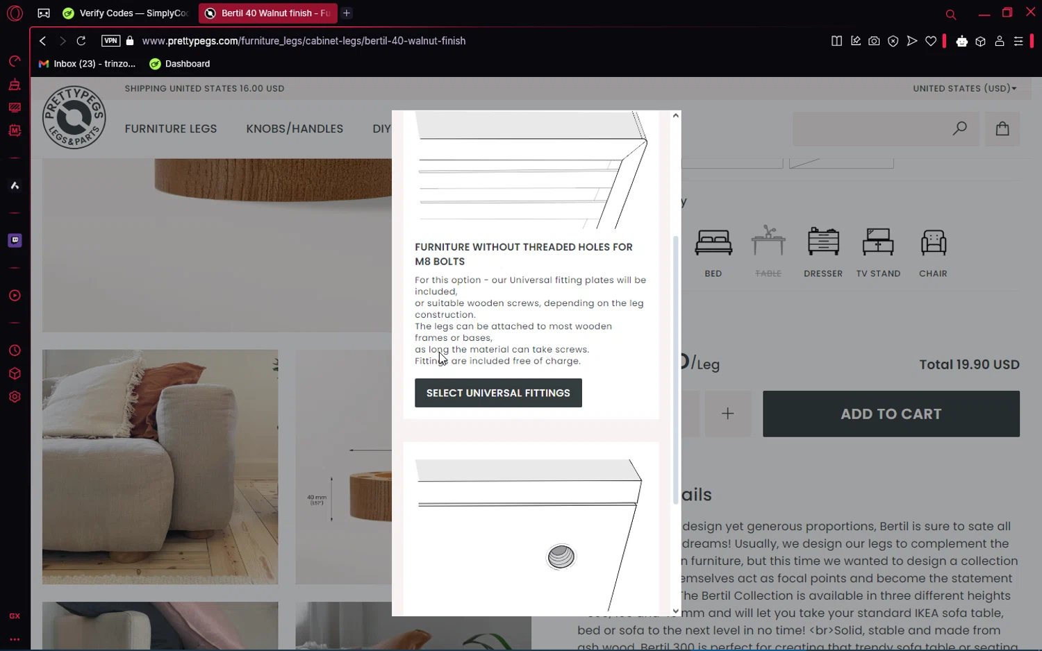 Prettypegs checkout page showing Prettypegs promo code box | Screenshot taken by SimplyCodes community member on Mar 7, 2025