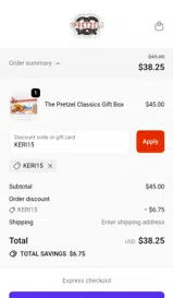 KERI15 coupon verification screenshot