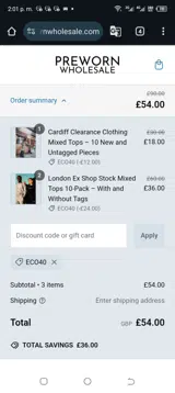 ECO40 coupon verification screenshot