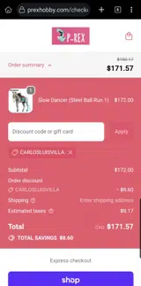 CARLOSLUISVILLA coupon verification screenshot