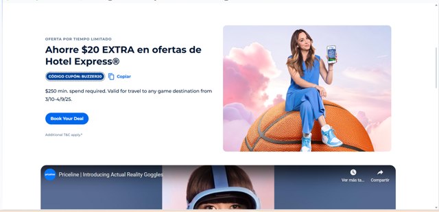 Priceline checkout page showing Priceline promo code box | Screenshot taken by SimplyCodes community member on May 4, 2025