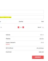 TENCART coupon verification screenshot