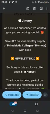 NEWSLETTER20 coupon verification screenshot