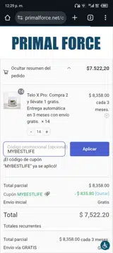 MYBESTLIFE coupon verification screenshot