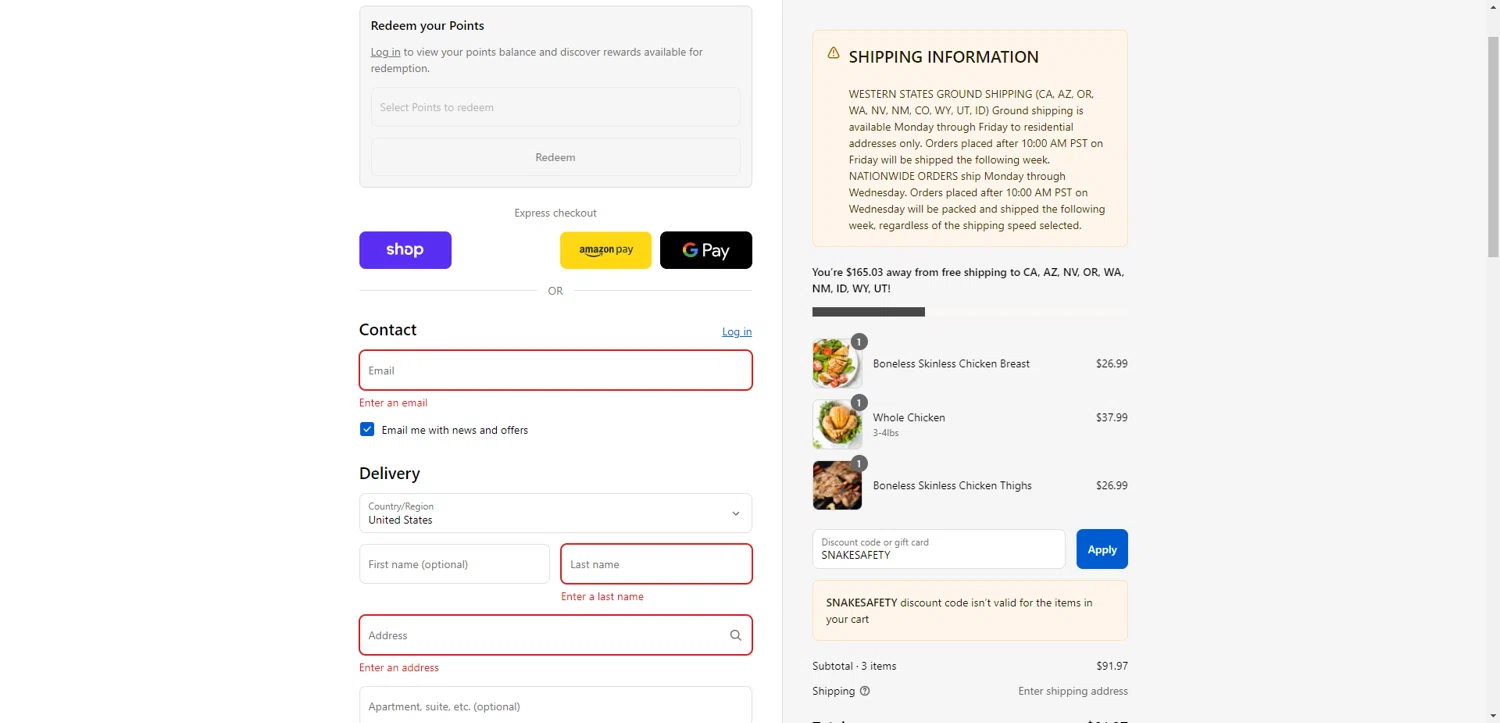 Primal Pastures discount code screenshot showing code SNAKESAFETY applied at Primal Pastures checkout page. Uploaded by SimplyCodes community member RewardTitan728 on Aug 31, 2025
