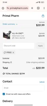 FFB10 coupon verification screenshot