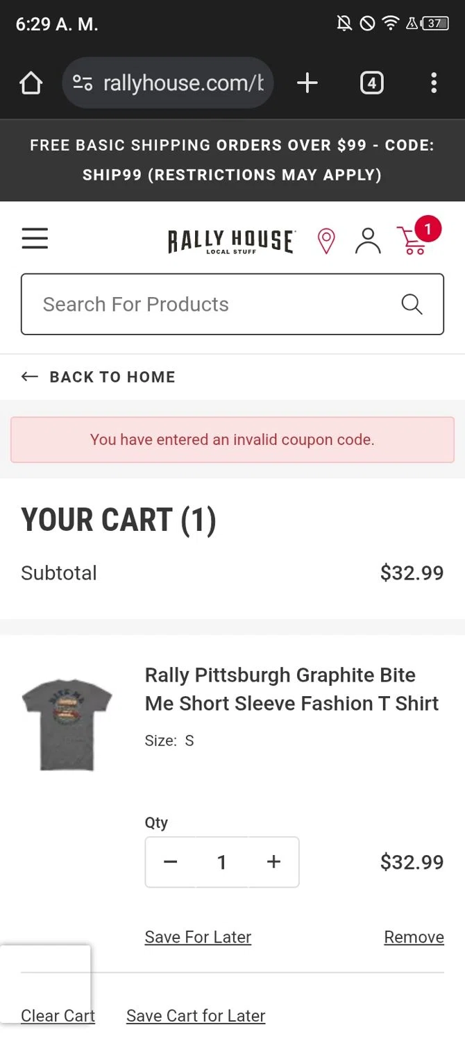 Primanti Bros coupon code screenshot showing code FREEPIZZA applied at Primanti Bros checkout page. Uploaded by SimplyCodes community member Bart_Simpson on Mar 14, 2025