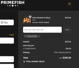 PRIMEFISH20 coupon verification screenshot