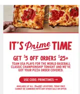 PRIMETIME5 coupon verification screenshot