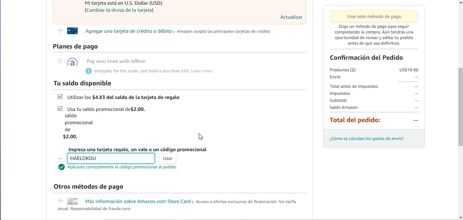 Amazon Prime Video checkout page showing Amazon Prime Video promo code box | Screenshot taken by SimplyCodes community member on Dec 20, 2023