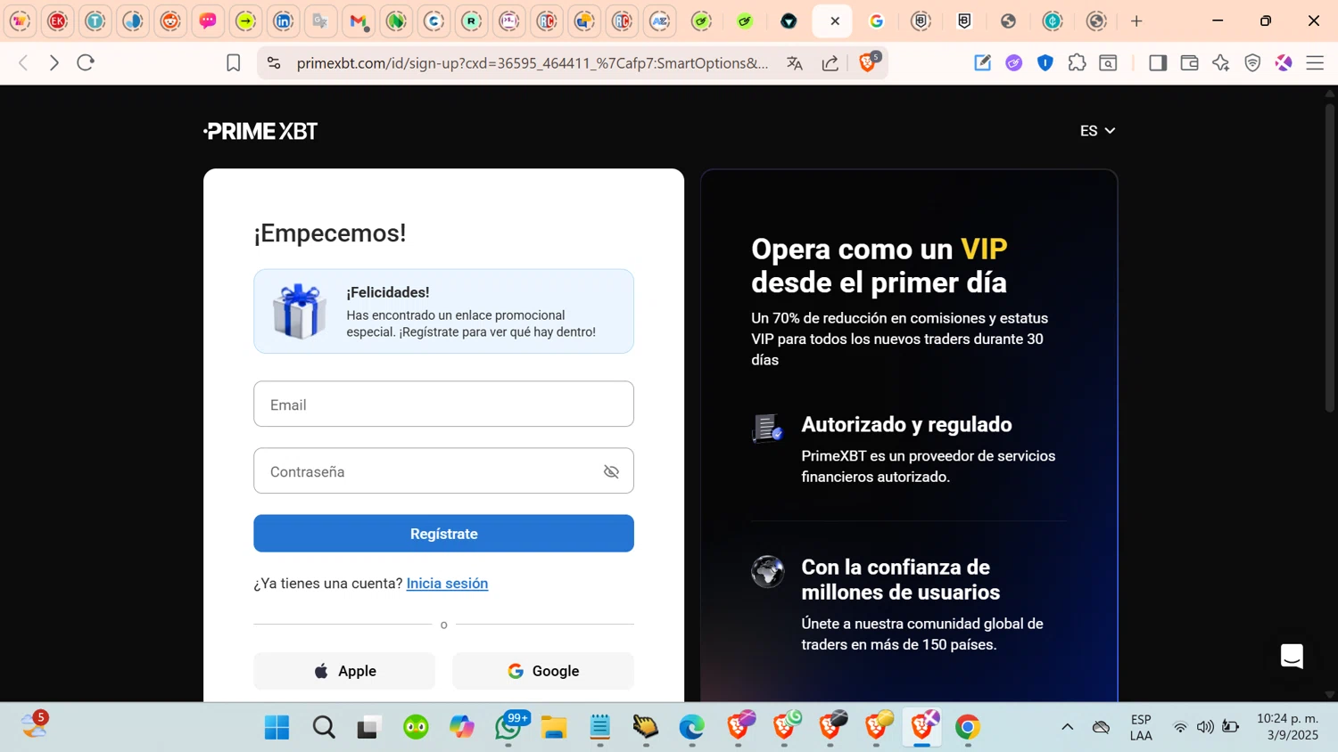 PrimeXBT promo code screenshot showing code SmartOptions applied at PrimeXBT checkout page. Uploaded by SimplyCodes community member cosita on Sep 4, 2025