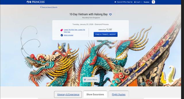 Princess Cruises checkout page showing Princess Cruises promo code box | Screenshot taken by SimplyCodes community member on Oct 11, 2024