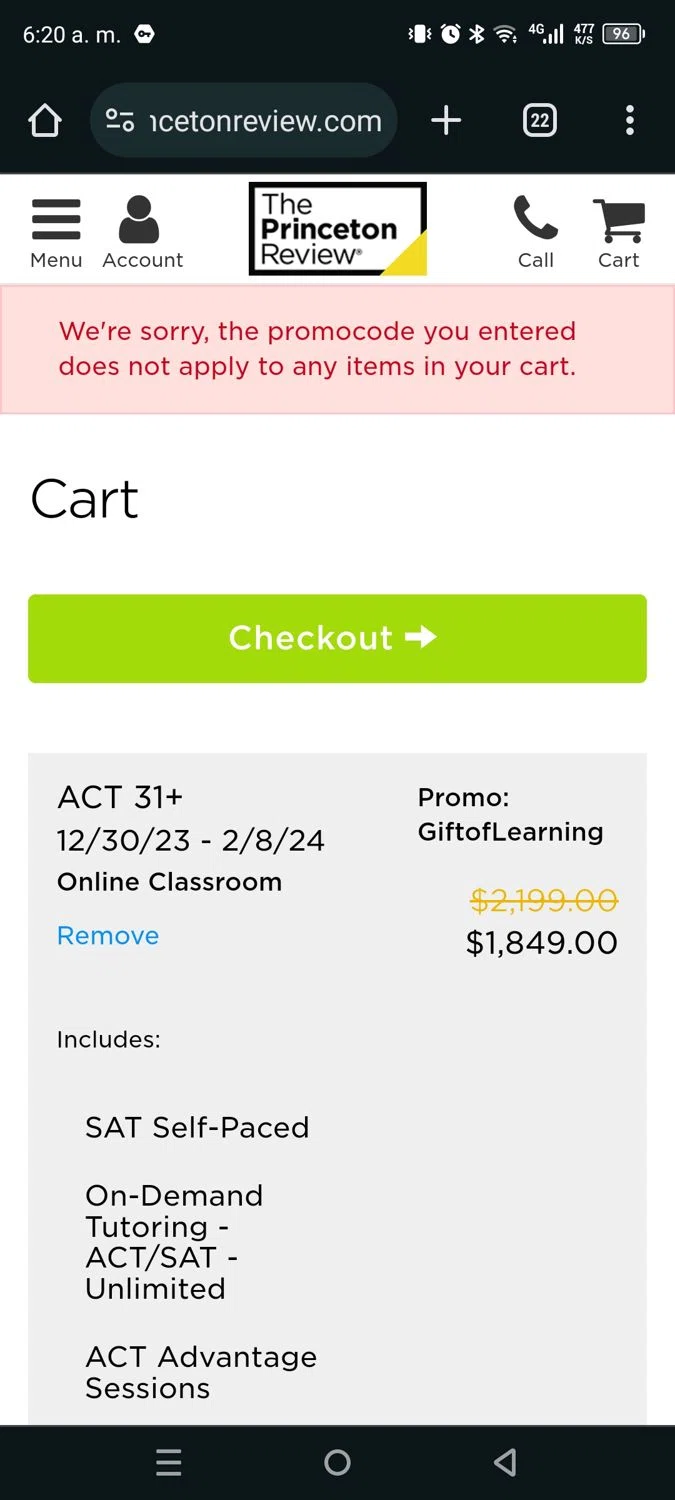 how to use The Princeton Review coupons