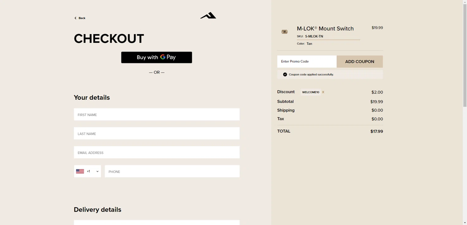Princeton Tec promo code screenshot showing code WELCOME10 applied at Princeton Tec checkout page. Uploaded by SimplyCodes community member ValiantAce1810 on Jul 22, 2025