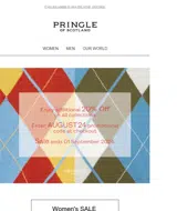 Pringle of Scotland coupon verification screenshot