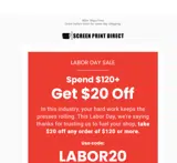 LABOR20 coupon verification screenshot