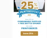 PRINTOBER25 coupon verification screenshot