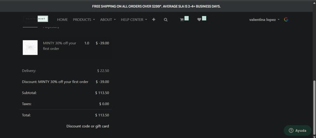 Printed Mint checkout page showing Printed Mint promo code box | Screenshot taken by SimplyCodes community member on Aug 21, 2025
