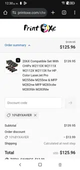 10%BYXAVIER coupon verification screenshot