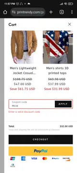 PR138 coupon verification screenshot
