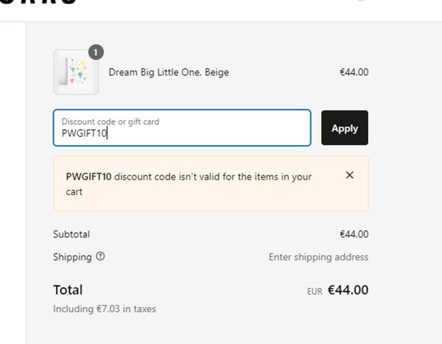 Printworks checkout page showing Printworks promo code box | Screenshot taken by SimplyCodes community member on Nov 24, 2024