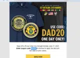 DAD20 coupon verification screenshot