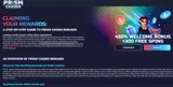 Prism Casino coupon verification screenshot