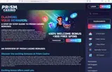 Prism Casino coupon verification screenshot
