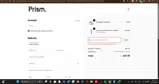 Prism coupon verification screenshot
