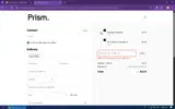 Prism coupon verification screenshot