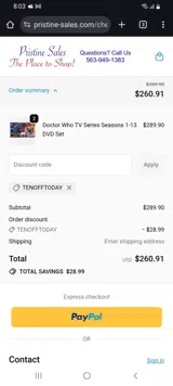 TENOFFTODAY coupon verification screenshot