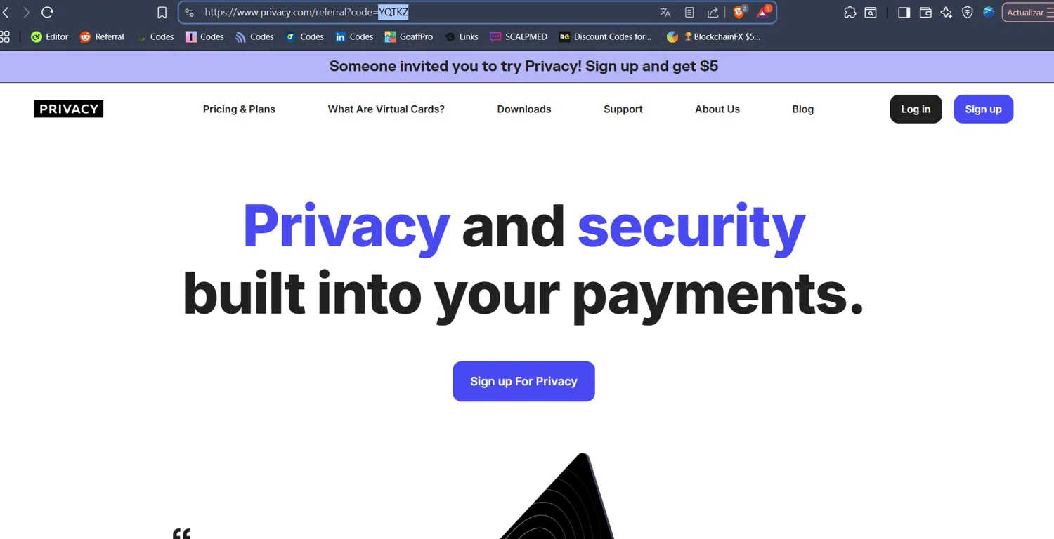 Privacy.com promo code screenshot showing code YQTKZ applied at Privacy.com checkout page. Uploaded by SimplyCodes community member BabaYaga on Nov 29, 2025