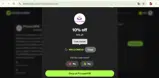WELCOME10 coupon verification screenshot