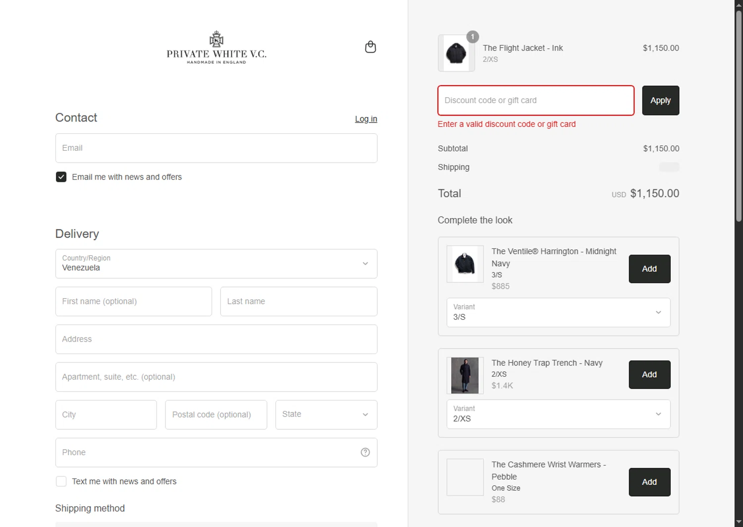 Private White VC discount code screenshot showing code TIKTOK15 applied at Private White VC checkout page. Uploaded by SimplyCodes community member PennyScholar504 on Apr 25, 2025