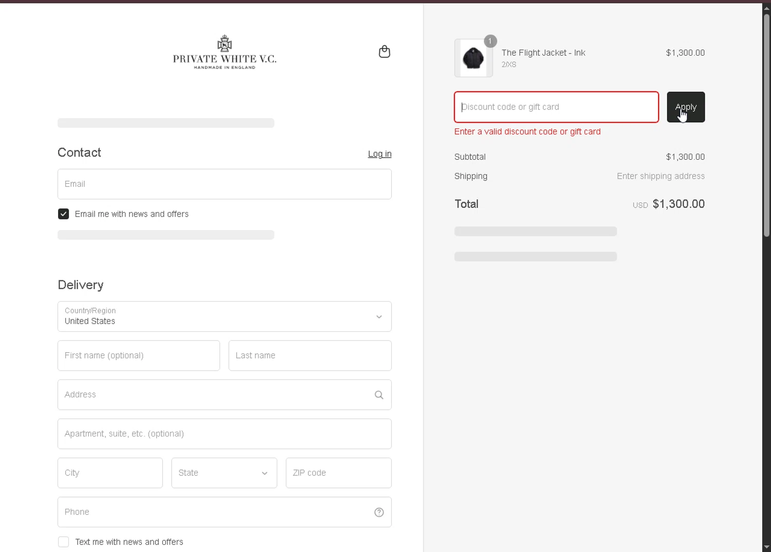 Private White VC discount code screenshot showing code TIKTOK15 applied at Private White VC checkout page. Uploaded by SimplyCodes community member lisethchirino on Apr 25, 2025
