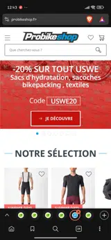 Probikeshop coupon verification screenshot