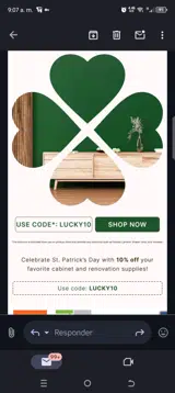 Lucky10 coupon verification screenshot