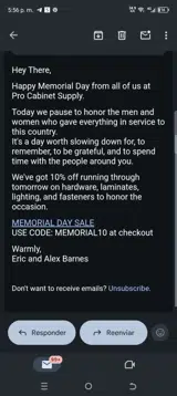Memorial10 coupon verification screenshot