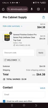 Welcome5 coupon verification screenshot