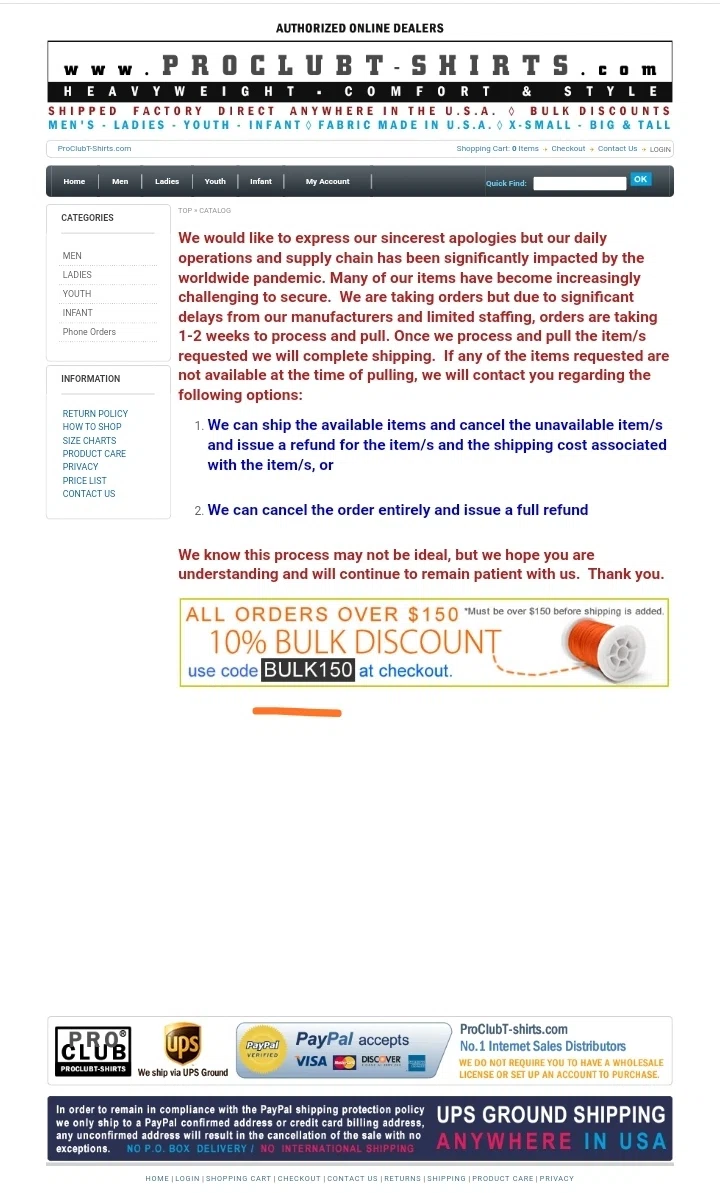 Pro Club T-Shirts checkout page showing Pro Club T-Shirts promo code box | Screenshot taken by SimplyCodes community member on Nov 28, 2021