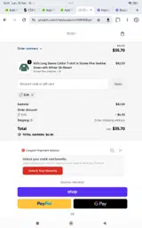 Eva coupon verification screenshot