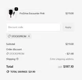 STOCKSPROM coupon verification screenshot