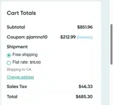 Project Amino coupon verification screenshot