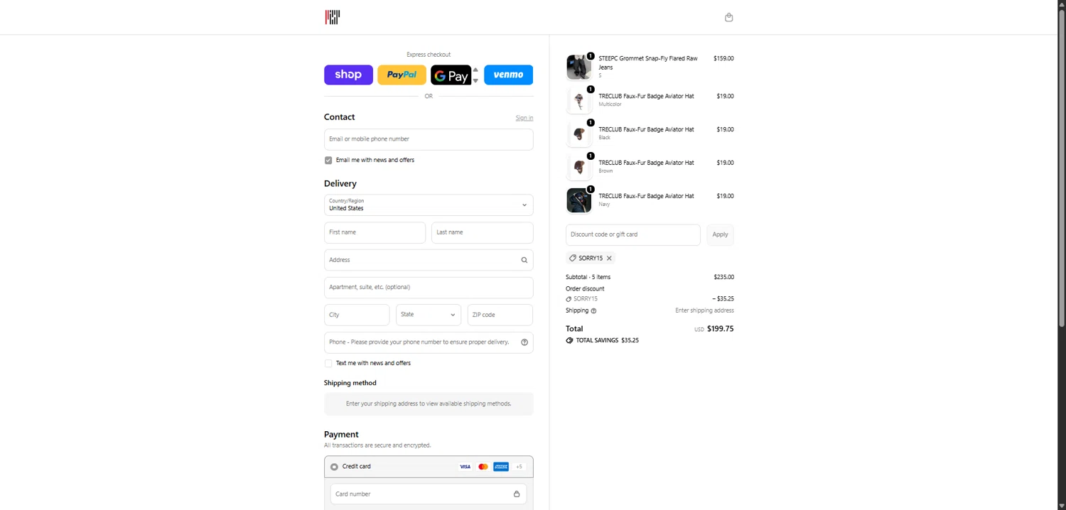 PROJECTISR checkout page showing PROJECTISR discount code box | Screenshot taken by SimplyCodes community member on Feb 5, 2026