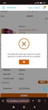 newbie10 coupon verification screenshot