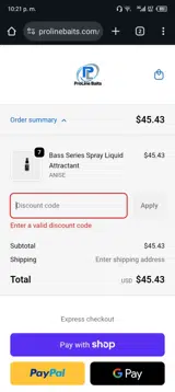 New20 coupon verification screenshot