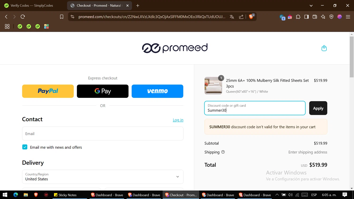 Promeed promo code screenshot showing code Summer30 applied at Promeed checkout page. Uploaded by SimplyCodes community member BonusHero4456 on Mar 28, 2025
